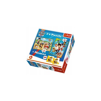 Trefl Paw Patrol 2 в 1 пъзел и игра за памет 48+30+24 парчета (93337)