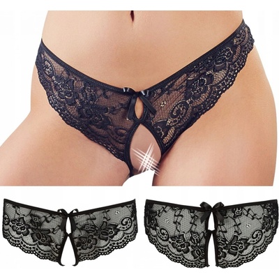 Krajkové kalhotky s otvorem Cottelli Collection Lingerie – Zboží Dáma