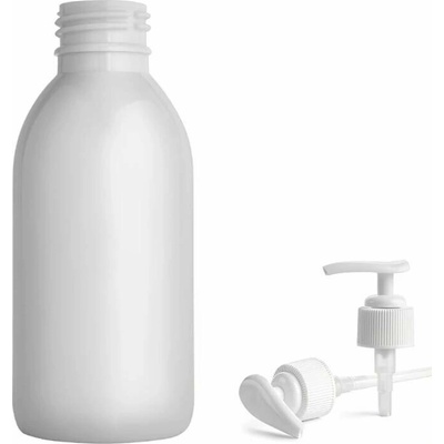Tera Plastová lahvička bílá s bílou pumpičkou 150 ml