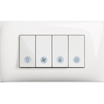 BTicino RW4001B4 Ключ за баня с индикация за четири независими вериги Бял Classia - RW4001B4 (RW4001B4)