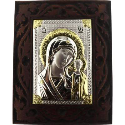 Богородица с младенец на дърворезба (18048-2aoro)