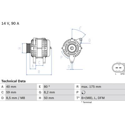 Alternátor BOSCH 0 986 041 310