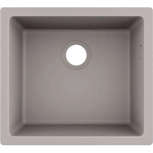 Hansgrohe - Гранитна мивка с подставка S510-U450, бетонно сива 43431380 (43431380) Мивка за вграждане