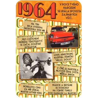 Blahopřaní 1964 - česky, variant A