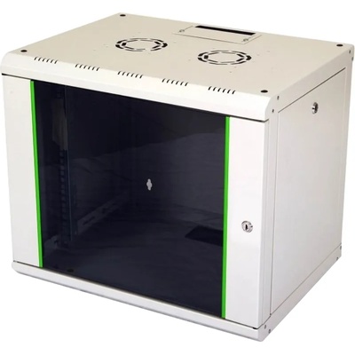 Lande Комуникационен шкаф ProLine 12U 19 (600x600), стъклена врата, Светло сив | LN-PR12U6060-LG (LN-PR12U6060-LG)