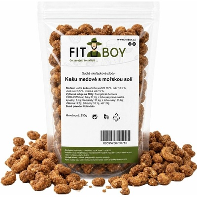 FITBOY Kešu medové s morskou soľou 250 g