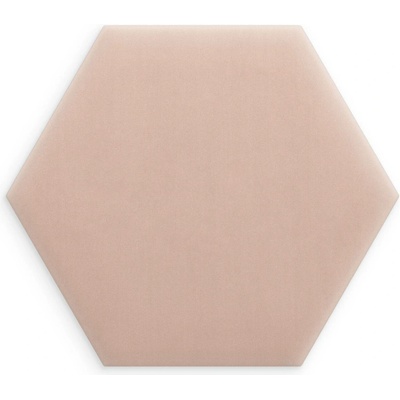 Čalouněný nástěnný panel Magic Velvet pudrově růžový 26x30 cm hexagon