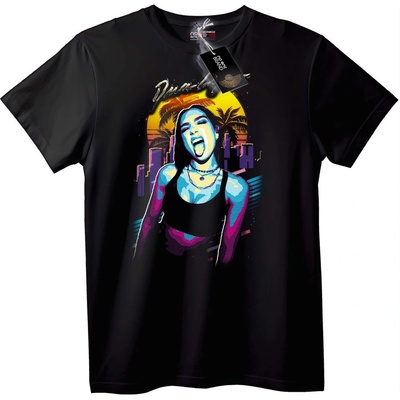 NOONEBRAND Тениска Dua Lipa ретро градски - 2XL, White