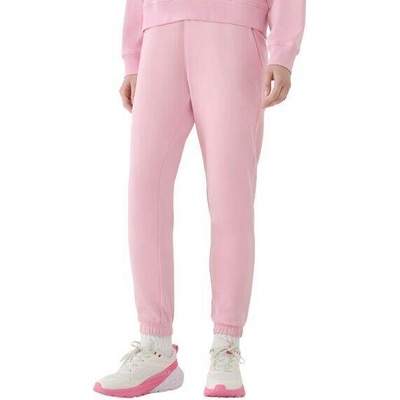 4F kalhoty z french terry z kolekce basic 4FWMM00TTROF1138 růžové