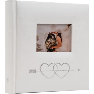 Fandy Fotoalbum 10 x 15 cm - 50 fotek - Hearts 1 - stříbrné - B-4650SW