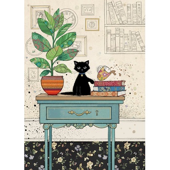 Přání do obálky Bug Art - Table Kitty