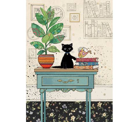 Přání do obálky Bug Art - Table Kitty