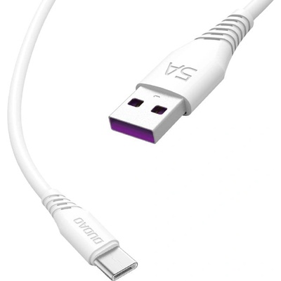 Dudao Кабел Dudao, USB към USB-C, бързо зареждащ, 5A, 2m, бял (Dudao Cable L2T 2M (Type-c))