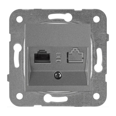 Panasonic РОЗЕТКА КОМПЮТЪРНА КАРЕ ПЛЮС МЕХ. Т. СИВА wktt04042dg-eu2 (wktt04042dg-eu2)