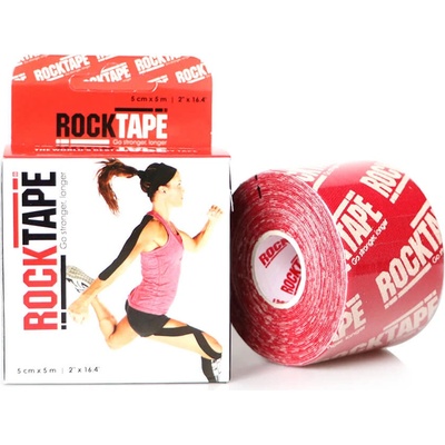 RockTape kineziologický tejp červený se značkou 5 cm x 5 m