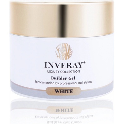 Inveray stavebný UV/LED Gél na nechty White 50 ml