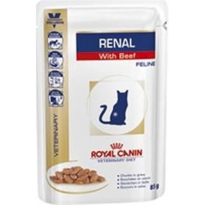 Royal Canin Veterinary Diet Cat Renal with Beef Feline 85 g
