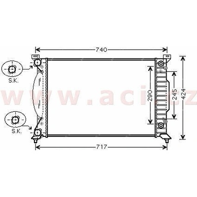 chladič 1.8i 20V (+AUT ±AC), 2.0i 20V (+AUT ±AC), 1.9TDi (+AUT ±AC) [630*408*27]