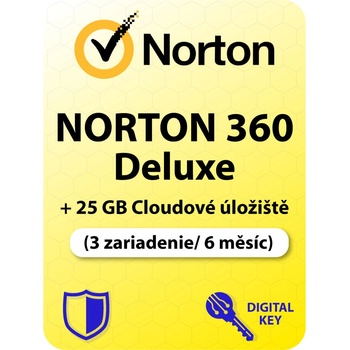 Norton 360 Deluxe + 25 GB Cloudové úložiště 3 lic. 6 mes.
