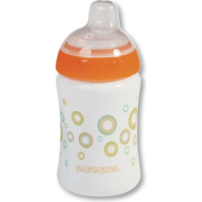 Baby-Nova Тенировъчна чашка със стоп клапа Baby Nova - 285 ml, оранжева (34117)
