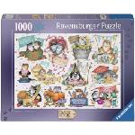 Ravensburger Пъзел Ravensburger от 1000 части - Crazy Cats: Котешки календар (7012001452)