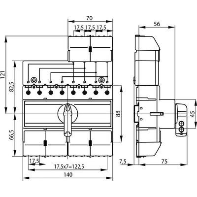 Přepínač Spamel 400 V IP20 63 A PRZK-4063 W02