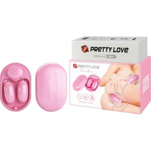  Комплект, две вибриращи яйца с кабел - Fun Box Pink (D-238089)