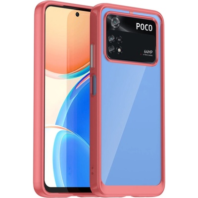 HQWear Кейс HQWear Outer Space за Xiaomi Poco M4 Pro, с гъвкава рамка, червен (9145576264027)