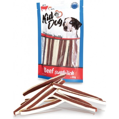 KIDDOG hovězí sendvič s treskou 80 g