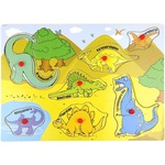 Acool Toy Дървен пъзел Acool Toy - Динозаври, 8 части (ACT120) - baby