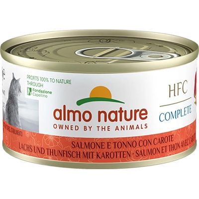 Almo Nature HFC Complete losos a tuňák s mrkví 70 g