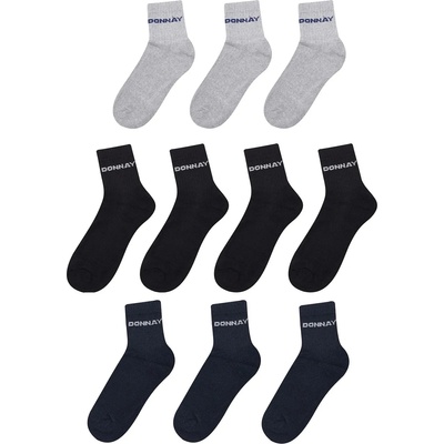 Donnay Юношески чорапи Donnay 10 Pack Quarter Socks Junior - Black
