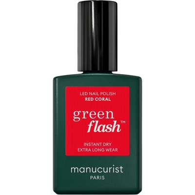 Manucurist Gélový lak na nechty Green Flash ™ LED Nail Polish 15 ml Red Coral