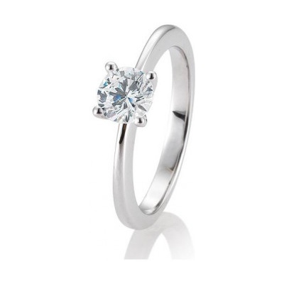 Sofia Diamonds prsteň z bieleho zlata s diamantom BE41 05736