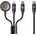 Xmart Кабел Xmart 3 в 1 USB-C към магнитно зарядно за Apple Watch, Lightning и USB-C, 1.2м, Черен, 25044 (25044)