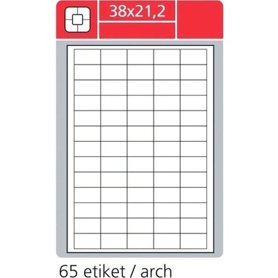 SK Label samolepicí etikety 38,0×21,2 mm, 6500 etiket