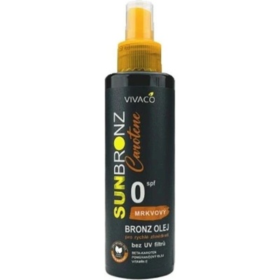 Vivaco Mrkvový Bronz olej bez UV filtrů s betakarotenem pro rychlé zhnědnutí 150 ml