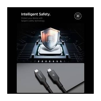 Spigen Essential USB C to USB C 100W Cable, black EB10020CC