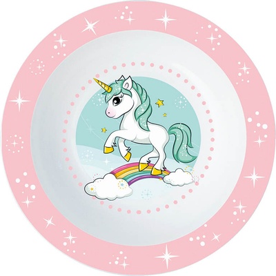 STOR Miska Jednorožec Rainbow plastová 16 cm