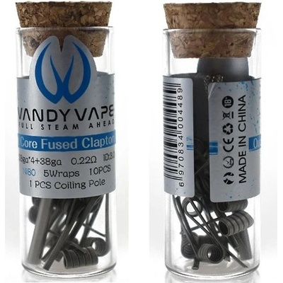 Vandy Vape predmotané špirálky Quad Core Fused Clapton Ni80