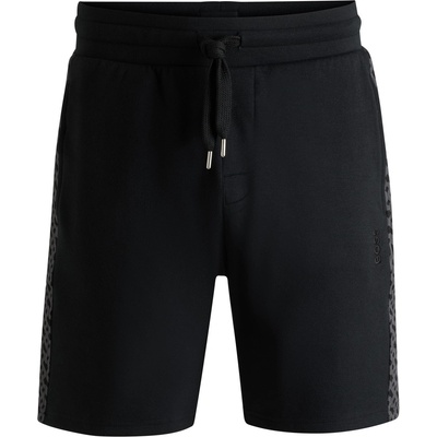 Boss Поларени къси панталони Boss Men's LukeMono Fleece Material Shorts - Black 001