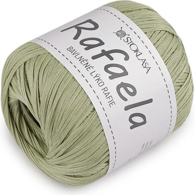 Lýko bavlněné ploché Rafaela k háčkování tašek, šíře 4 mm Varianta: 5 zelená šalvěj světlá, Balení: 1 ks 62176/161789/289327