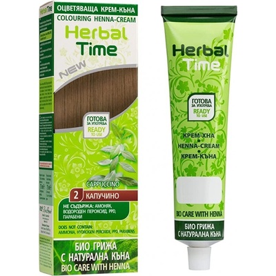 Henna Herbal Time přírodní barva na vlasy Kapučíno 2 75 ml
