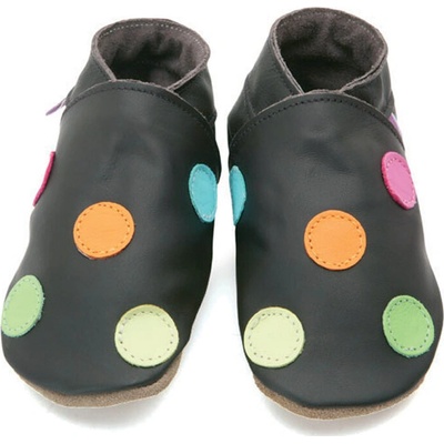 Starchild shoes kožené capáčky barvené puntíky hnědé