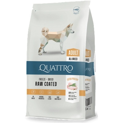 Quatro adult all breed - Премиум суха храна за израснали кучета от всички породи, с пиле - 12 кг