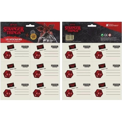 Етикети за тетрадки Stranger Things Helfire Club (68146)