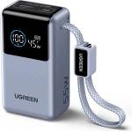 UGREEN Външна батерия 10000 mAh с вграден USB-C кабел и 1xUSB-C, 1xUSB-A портове - Ugreen Nexode Pro Power Bank With USB-C Cable 55W 10000mAh (сив) (75701B-PB727)