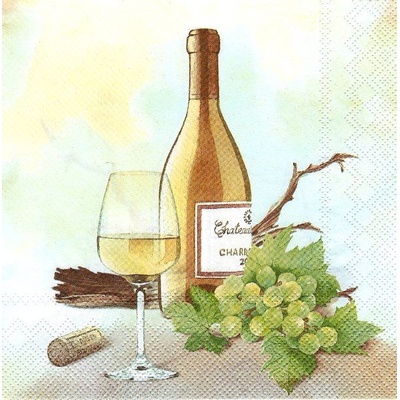 Ubrousek 33x33cm Víno a réva – Zboží Dáma