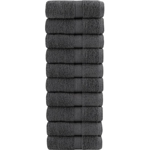 vidaXL Премиум кърпи за гости SOLUND 10 бр антрацит 30x50 см 600 gsm (137154)