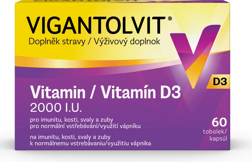 Tohle je absolutní vítěz srovnávacího testu - produkt Vigantolvit D3 2000 I.U. 60 kapslí